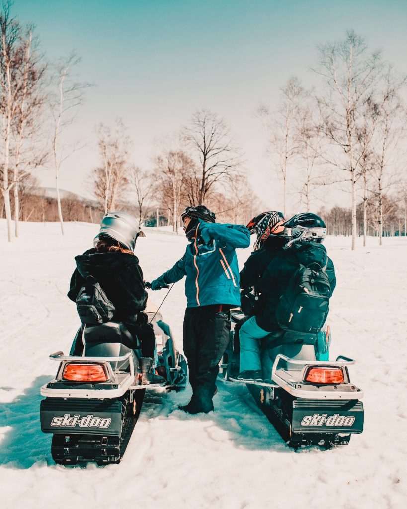 snowmobiling in Niseko