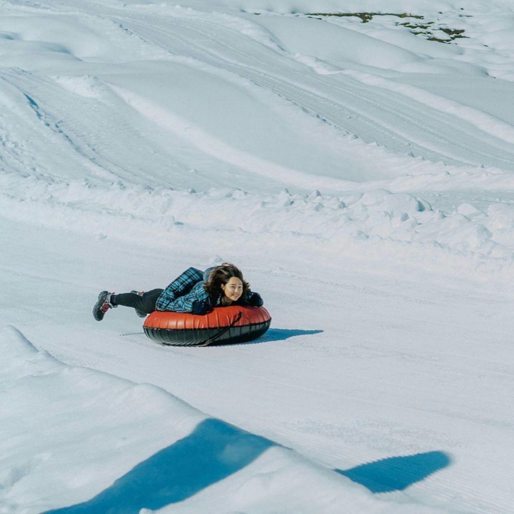 Snow tubing at Hanazono Adventure Park